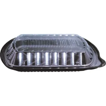 Jednorázové nádobí Miska PP s víkem PS CNC-1070DZ (CNC-6509) 181x275x59mm, 611ml - 90 ks