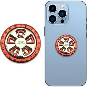 LGD držák na prst pro mobilní telefon - stříbrný/červený