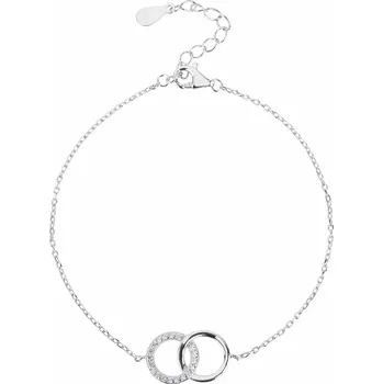 Náramek 4U Stříbrný náramek kroužky