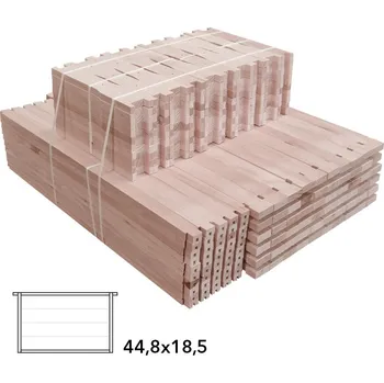 Rámkový přířez 44,8x18,5 Langstroth 3/4 Original, vodorovně Hoffman, Lípa, 50 ks