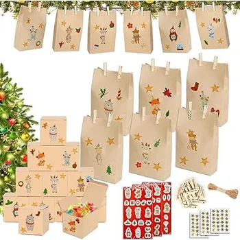 Kalendář Niumowang Adventní kalendář - Dárkové krabičky a sáčky