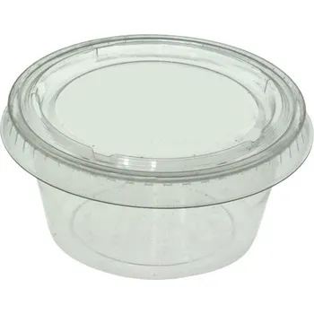 Jednorázové nádobí Víčko PLA na kelímek na dressing průměr 62mm 100% kompostovatelné - 2500 ks