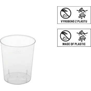 Jednorázové nádobí Kelímek krystal PS malý 2cl/4cl - EU logo - 2000 ks