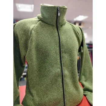 Dívčí oblečení Fantom Dětský svetr na zip - ZELENÝ MELÍR KONFEKČNÍ VELIKOST: 98