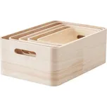 Set 5-ti dřevěných úložných boxů SAVE-IT