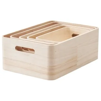 Úložný box Set 5-ti dřevěných úložných boxů SAVE-IT