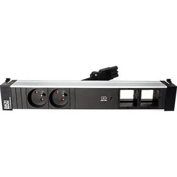 BACHMANN Systém POWER FRAME, box pro 6 modulů, 2x zásuvka CZ , zdroj 60W (USB C), 2x volné (916.532) - 19.07.0251