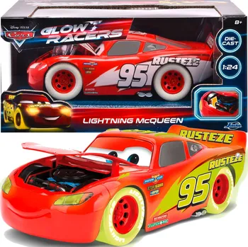 Jada Disney Cars 253084003 Lighting McQueen Glow Racers svítící kovové auto 1:24