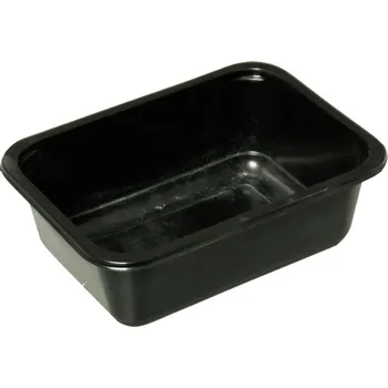 Jednorázové nádobí Miska zatavovací PP 137x96x66mm 1-dílná / 500ml CL500N černá - 1600 ks