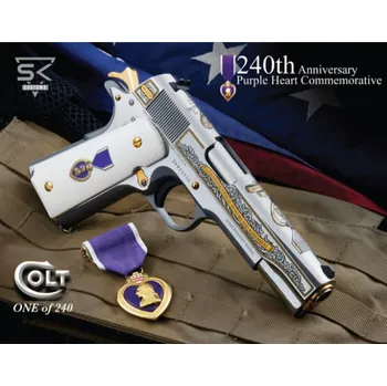 Airsoft Colt Pistole sam. Colt, Model: 1911 Government, Ráže: .45 ACP, hl.: NM 5", Custom Purple Heart