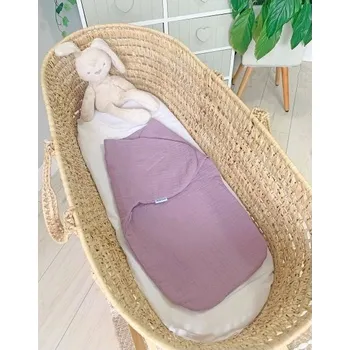 BABY NELLYS mušelínový zavinovací vak Lila