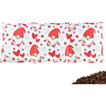 Polštář VFstyle nahřívací polštářek bederní s pohankovými slupkami 50x20 cm Gnomes