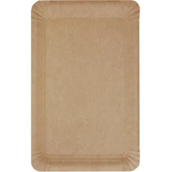 Jednorázové nádobí Tácek papírový 3c, 17,5x11cm hnědý - 2500 ks