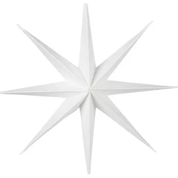 Vánoční dekorace Papírová hvězda STAR 50cm, bílá