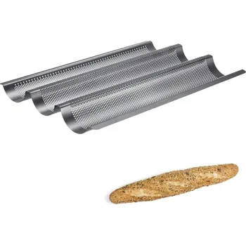 Forma na pečení Westmark Perforovaná forma na 3 bagety Long, 38 cm