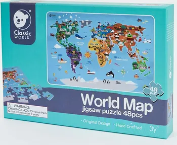 Puzzle Classic World Mapa světa 48 dílků