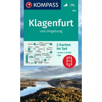 KOMPASS Wanderkarte 294 Klagenfurt und Umgebung 1:50000 (2 Karten im Set) - KOMPASS-Karten GmbH