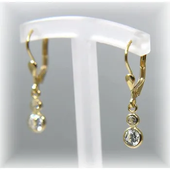 Náušnice žluté zlato