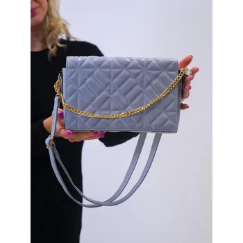 BudesIN Šedá kabelka Samantha s nastavitelným popruhem