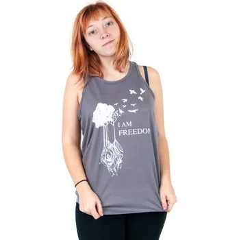 Dámské tričko Tílko dámské FREEDOM L šedá