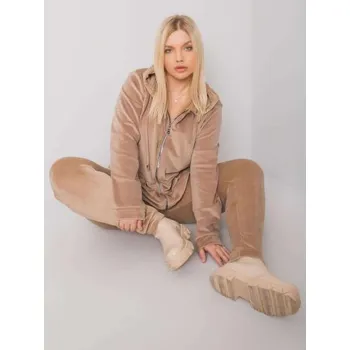 Dámský set velurový plus size MICHELL béžový