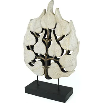 Dekorace dřevo Bodhi Tree 48 cm bílá