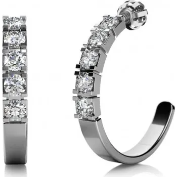 Náušnice Couple, Zajímavé náušnice Alexis – bílé zlato se zirkony, 6880470-0-0-1