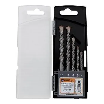 Vrták NÁSTROJE CZ Sada vrtáků do betonu 5-dílná 4,5,6,8,10mm PROFI 3D - SVB510-5P