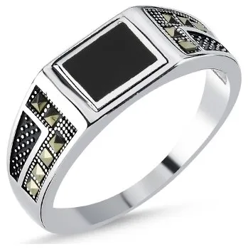 Prsten Olivie Pánský stříbrný prsten MARKAZIT 8206 Velikost prstenů: 11 (EU: 65-67) Ag 925; ≤4,8 g.