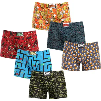 Boxerky 6PACK pánské boxerky Styx long art klasická guma vícebarevné (6F12697124) S Možnost vrácení zboží ZDARMA do 120 dnů!
