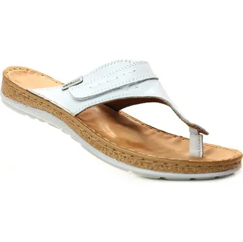 Dámské žabky ORTO PLUS 4081-10 bílé, dámské žabky vel.37