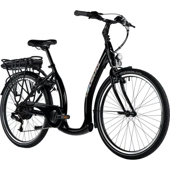 Elektrokolo Leader Fox HOLAND,26",ZADNÍ MOTOR městské elektrokolo, black shiny Velikost: 17"
