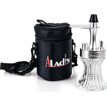Čistič dýmky Vodní dýmka Aladin 2Go ALU Silver 23 cm Clear