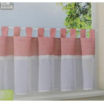 Záclona GERSTER Hotová záclona GERSTER kanafas červený 50x150 cm 50 x 150 cm