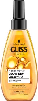 Vlasová regenerace Schwarzkopf Gliss Thermo Protect ochranný olej 150 ml