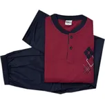 C-Lemon Pánské bavlněné pyžamo s dlouhým rukávem - ( žerzejové ) Barva: Vínová, Velikost: M