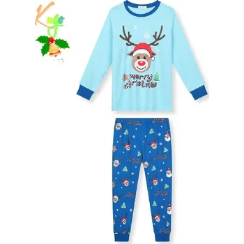 Chlapecké pyžamo Chlapecké vánoční pyžamo Kugo MP3837, modrá