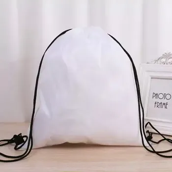 Školní sáček Sáček na boty | vak na obuv - lehký batoh - Bílý