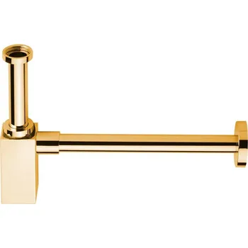 Vodovodní potrubí Sapho Umyvadlový sifon 5/4", odpad 32 mm, hranatý, zlato