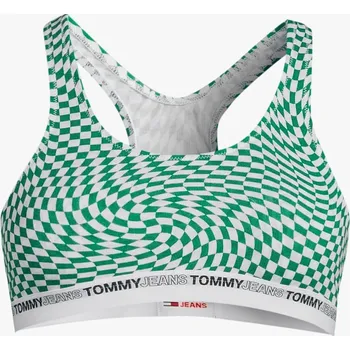 Podprsenka dámská sportovní podprsenka TOMMY HILFINGER - WARPED CHECK - L (Tommy Hilfinger Bralette Print)