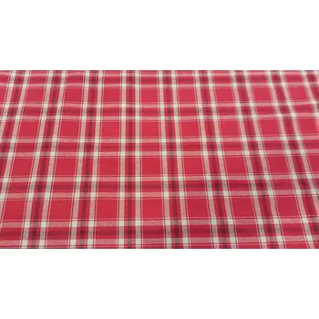 BYTEMA Látka kostka TISSE béž/červená šíře 160 cm