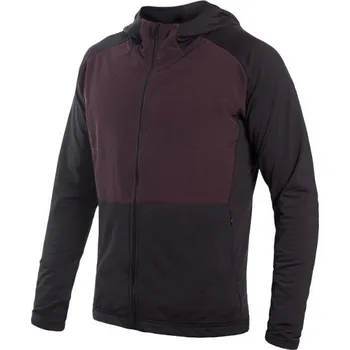 cyklistický dres Bunda pánská SENSOR THERMO s kapucou černá/vínová XXL