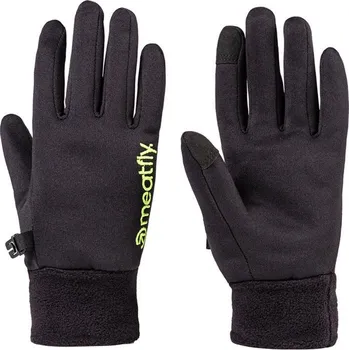 Dětské rukavice Kids Meatfly Powerstretch 23/24 Black/Lime S
