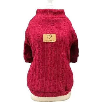Obleček pro psa Svetr/mikina pro psa Love You - Červená, 2XL