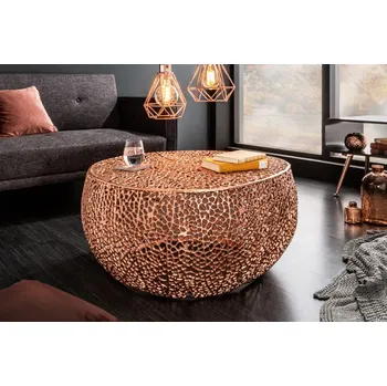 Konferenční stolek Konferenční stolek - Leaf, měděný 80 cm