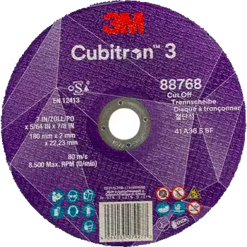 Řezný kotouč 3M Cubitron 3, Řezný kotouč Tloušťka: 1,3 mm, Zrnitost: 60+, Průměr: 125 mm