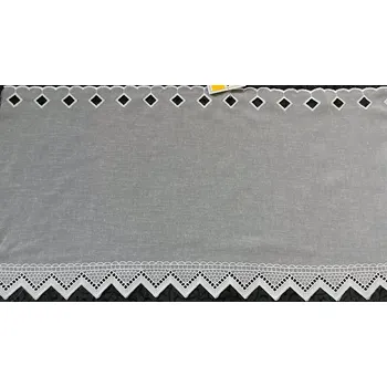Záclona ČM textilní Vyšívaná záclona 309 bílá 40 cm