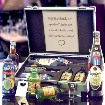 Dárkový potravinový koš Darkový Kufr Legendario Elixir de Cuba