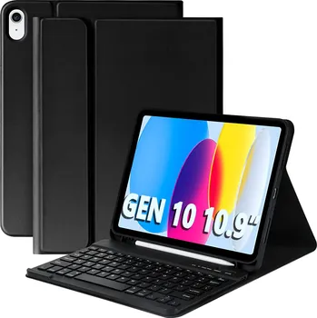 Klávesnice pro tablet Klávesnice bluetooth k tabletu Apple iPad 10.9 Gen 10 - A2696, A2757, A2777 Barva: Černá