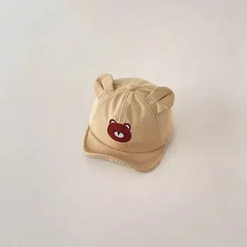 Klobouk Roztomilý dětský klobouk s oušky - B khaki